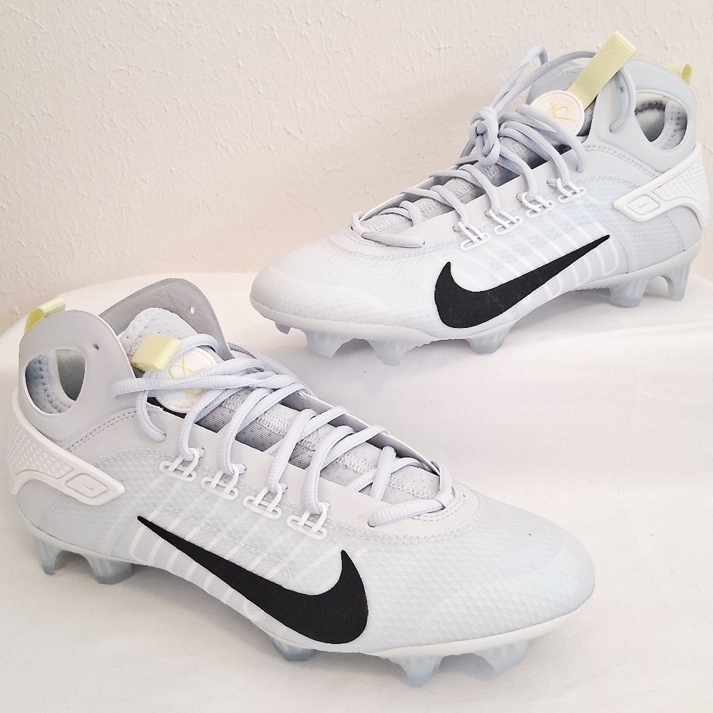 Nike Huarache 9 Elite Mid Lax SE Grey Lacrosse Cleats
